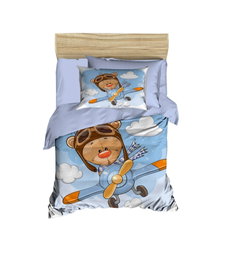 L'essentiel linge de maison Juego de funda nórdica PH180 Lila, Azul y Marrón